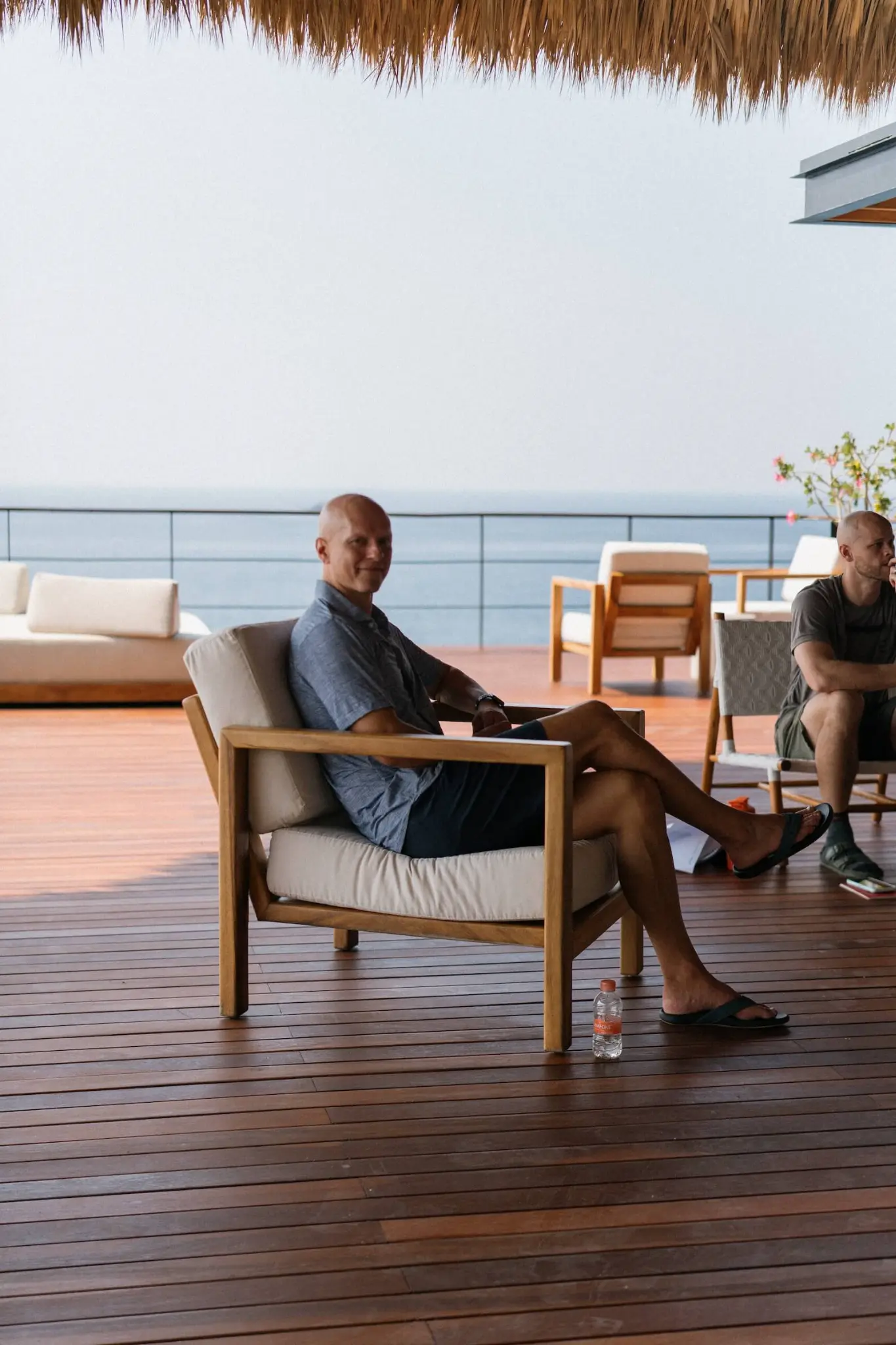 Yuri Elkaim at a Healthpreneur gathering overlooking the ocean